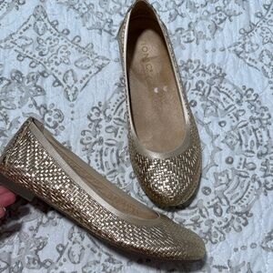 Gold Woven Flats